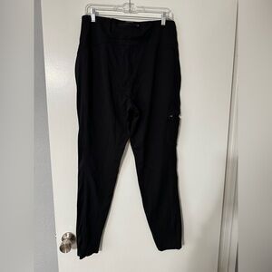 Jaanuu Black Jogger Sweatpants with Elastic Cuffs and Drawstring Waist